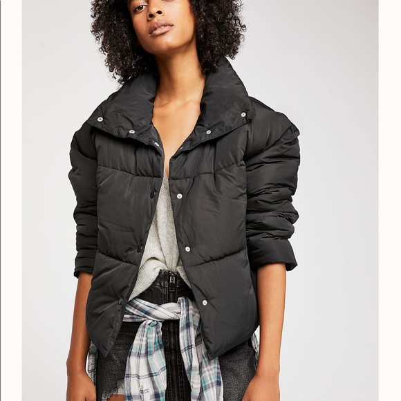 Free People Jackets & Blazers - Free People Weekend Puffer BNWT! XS Black